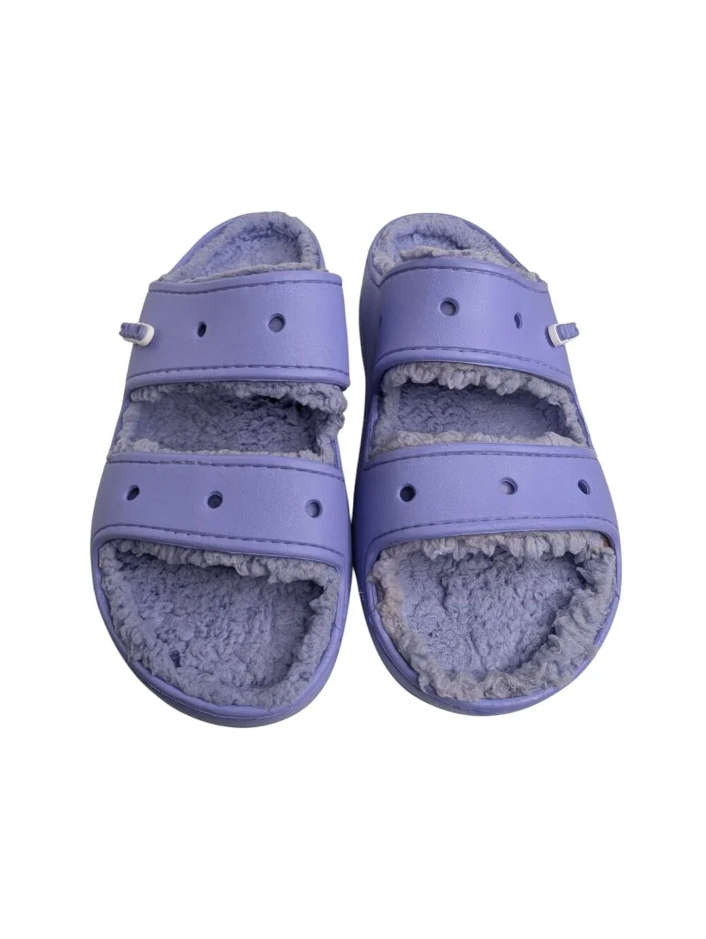Crocs Classic Cozy Lavender Fuzzy Lined Slide Sandals  | Size 11 (Men)